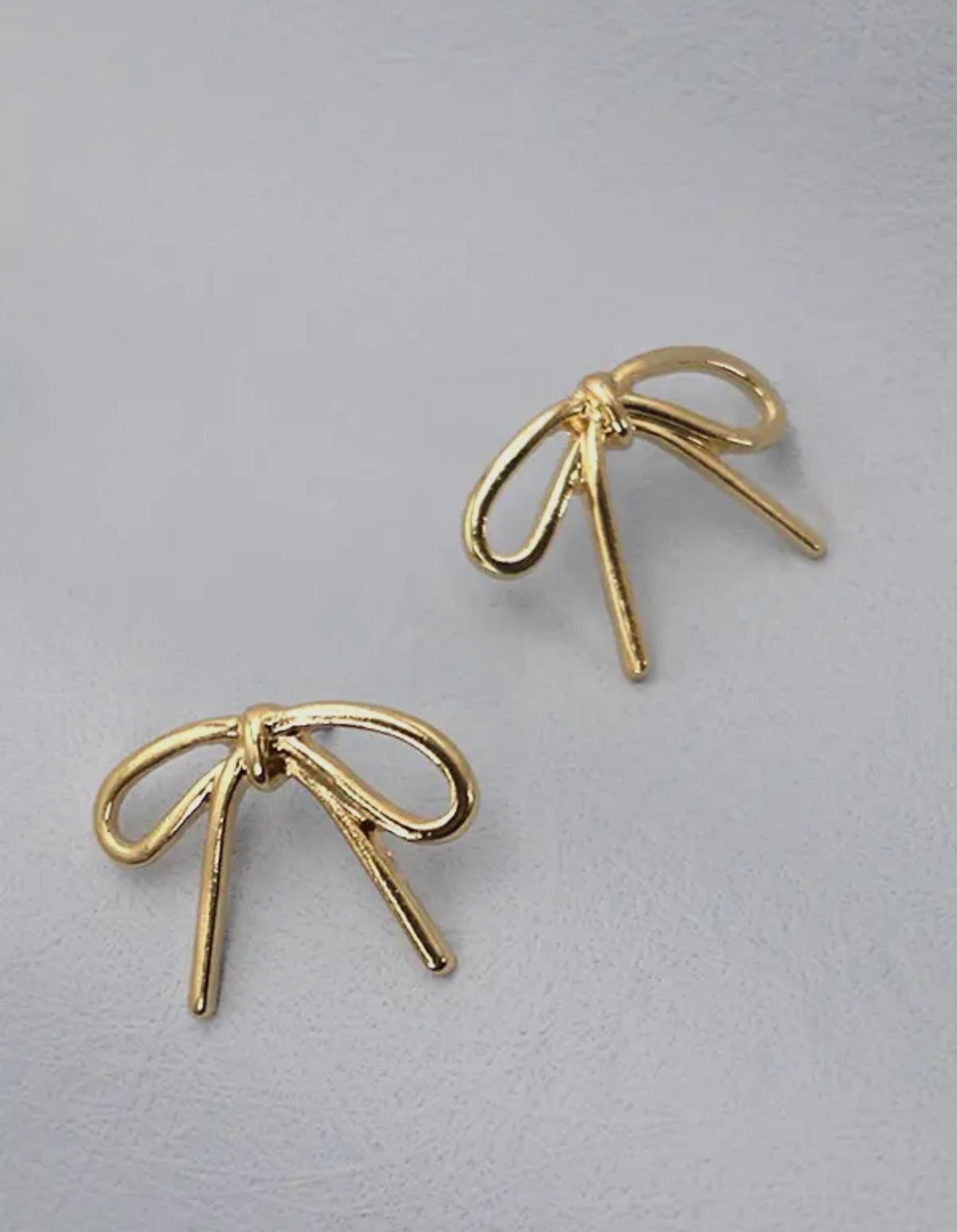 Gold Bow Earrings
