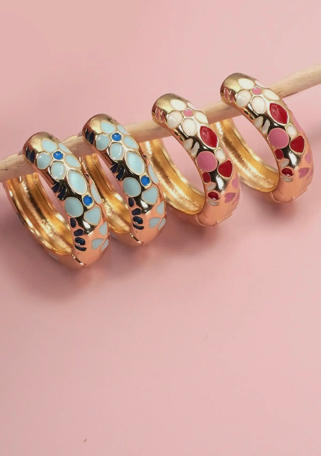 Flower Huggie Hoops