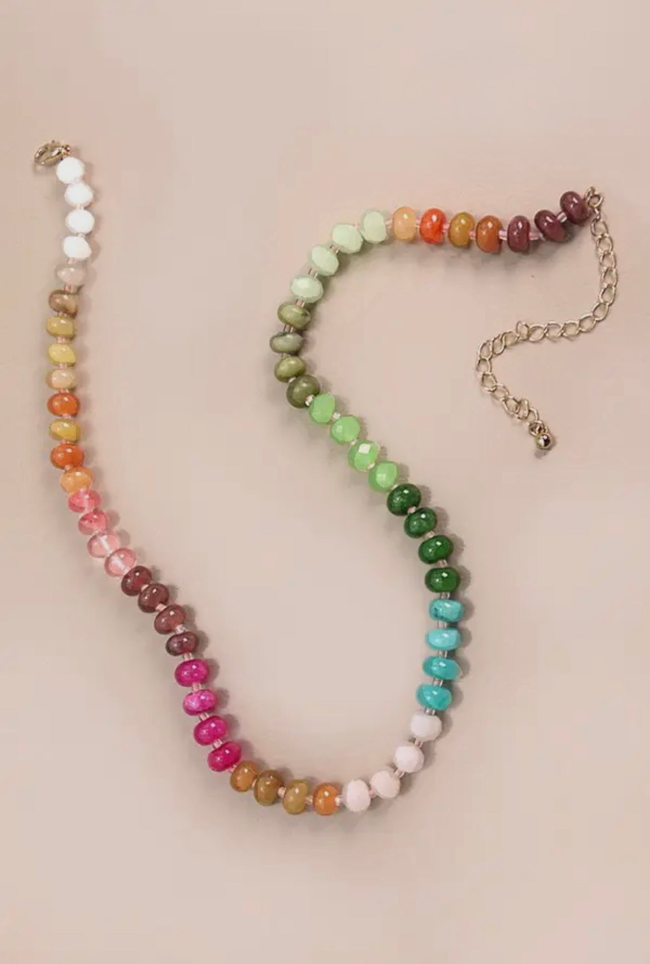 Green & Blue Beaded Necklace