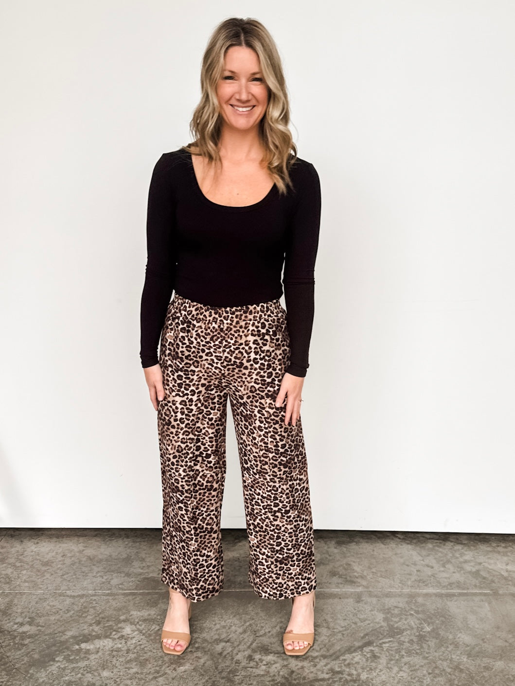 Leopard Print Flowy Pants