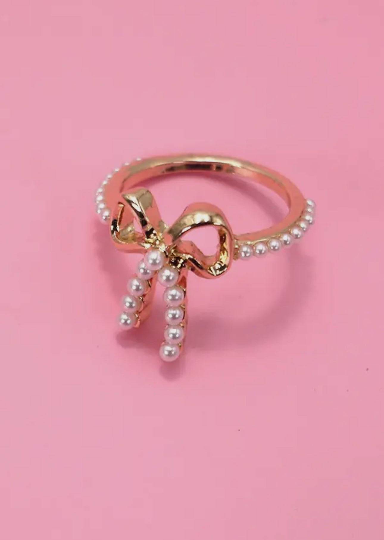 Bow & Pearl Ring
