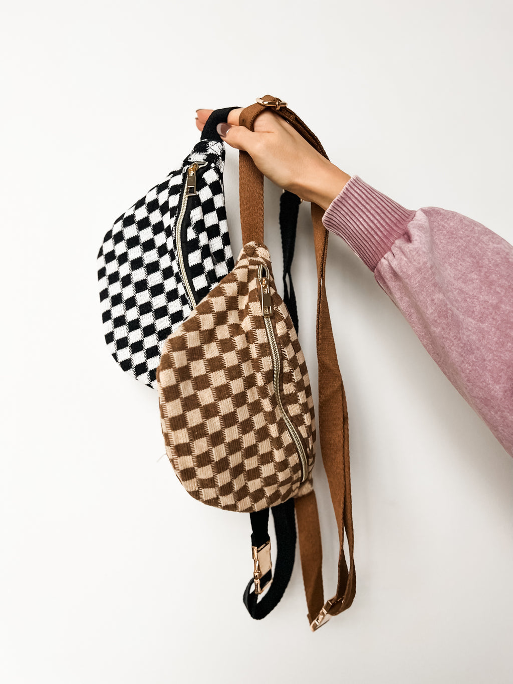 Checkered Sling Bags