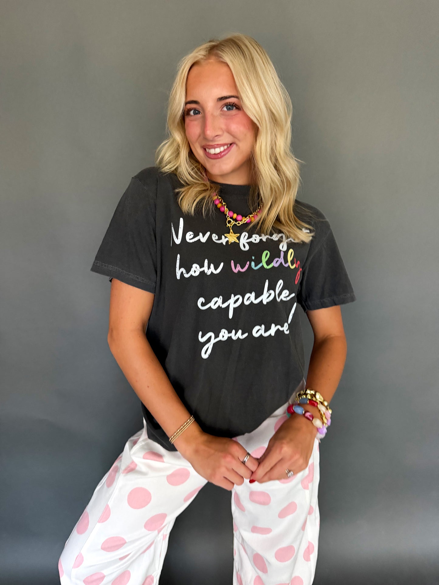 Charcoal “You are Wildly Capable” Tee