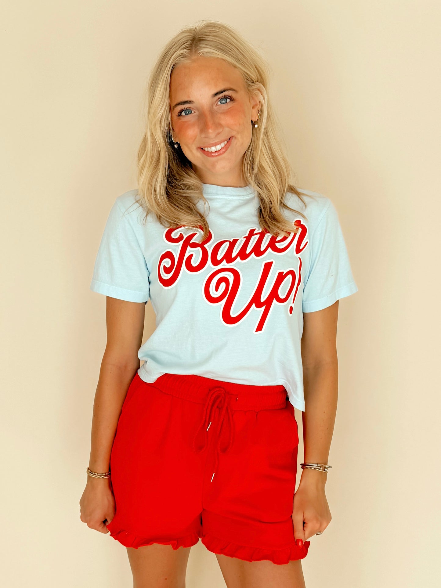 Light Blue ‘Batter Up’ Boxy Tee