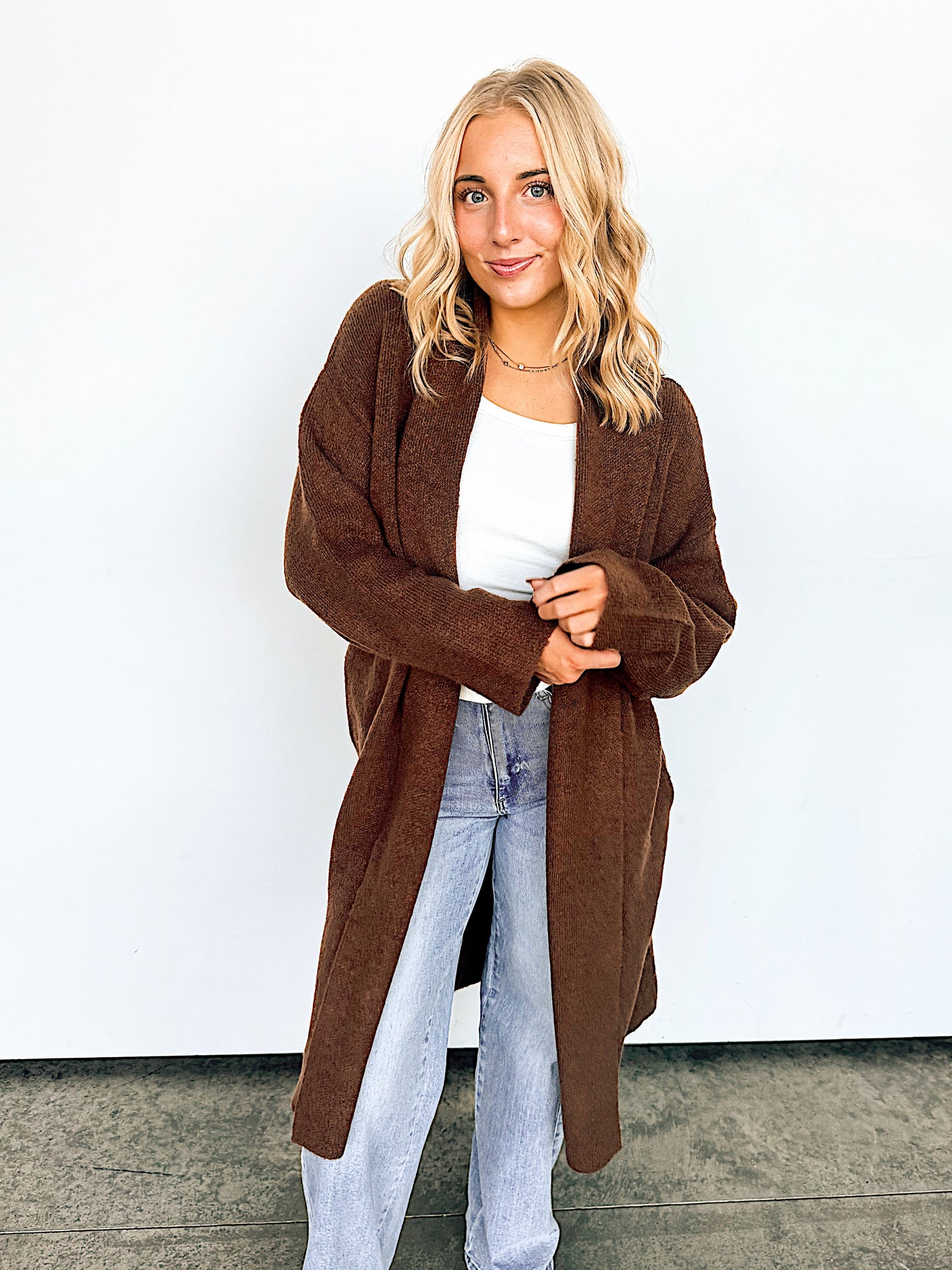 Chocolate Brown Duster Cardigan