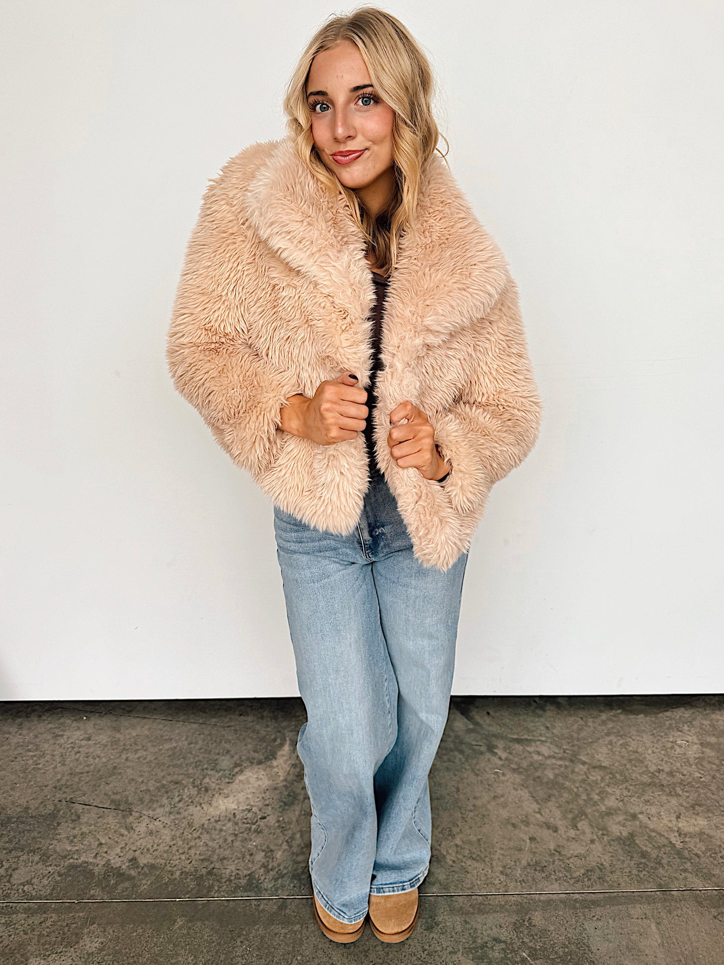 Cream Shaggy Sherpa Jacket