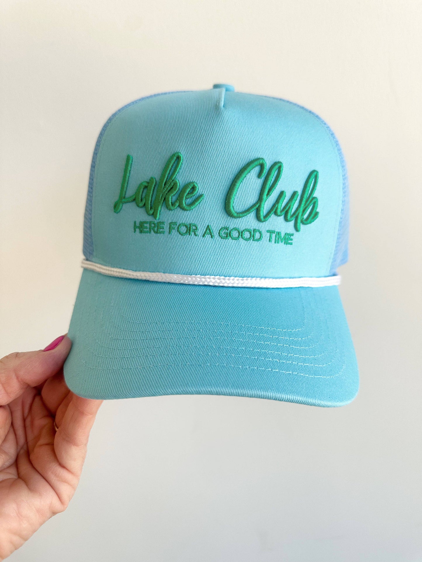 ‘Lake Club Here For A Good Time’ Vintage Trucker Hat