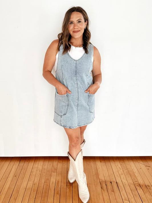 Denim Overall Dress