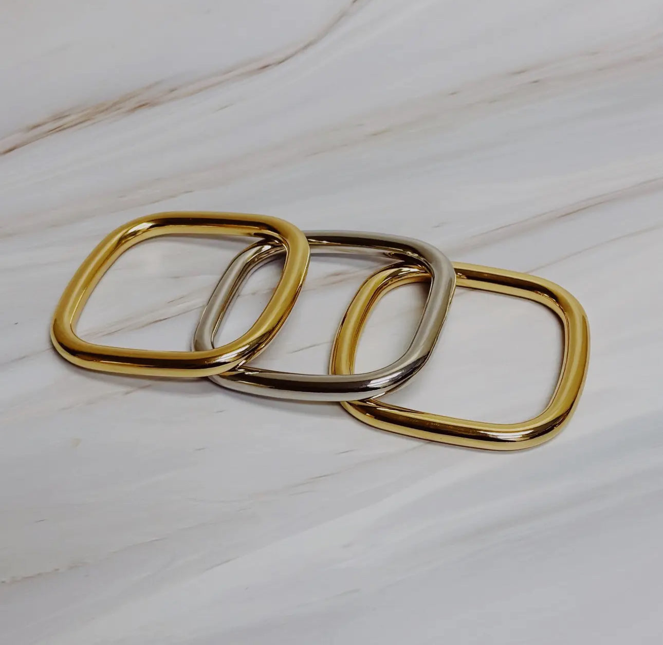 Two Tone Bangle Set