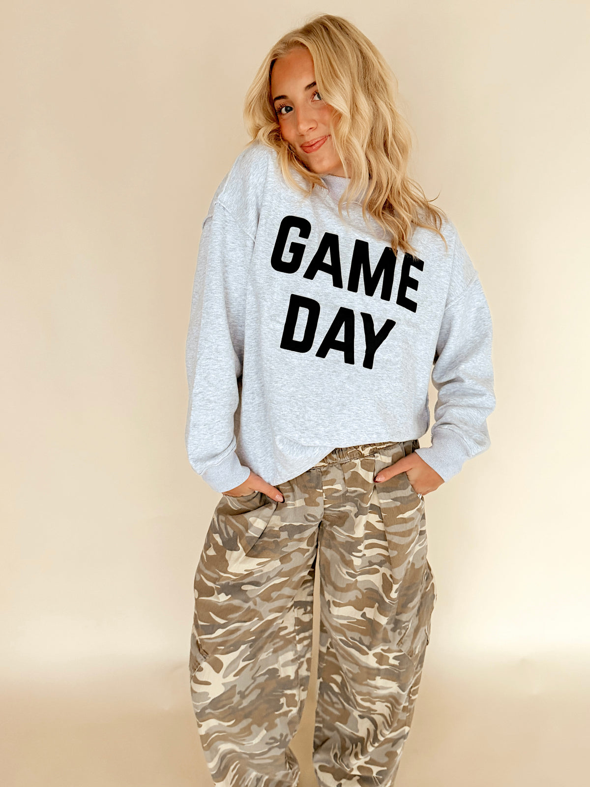 Game Day/Sunday Funday Reversible Mock Neck