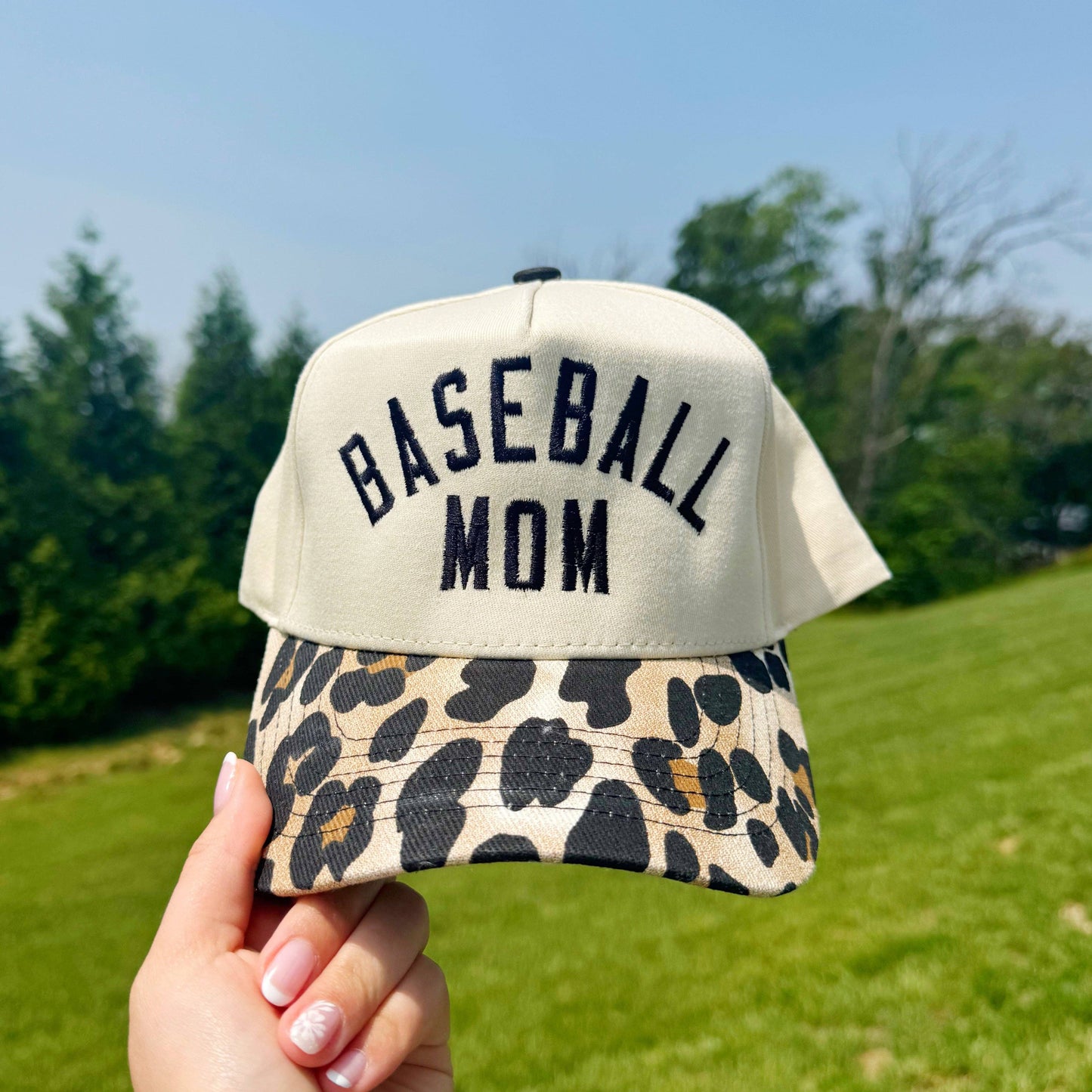 ‘Baseball Mom’ Leopard Hat