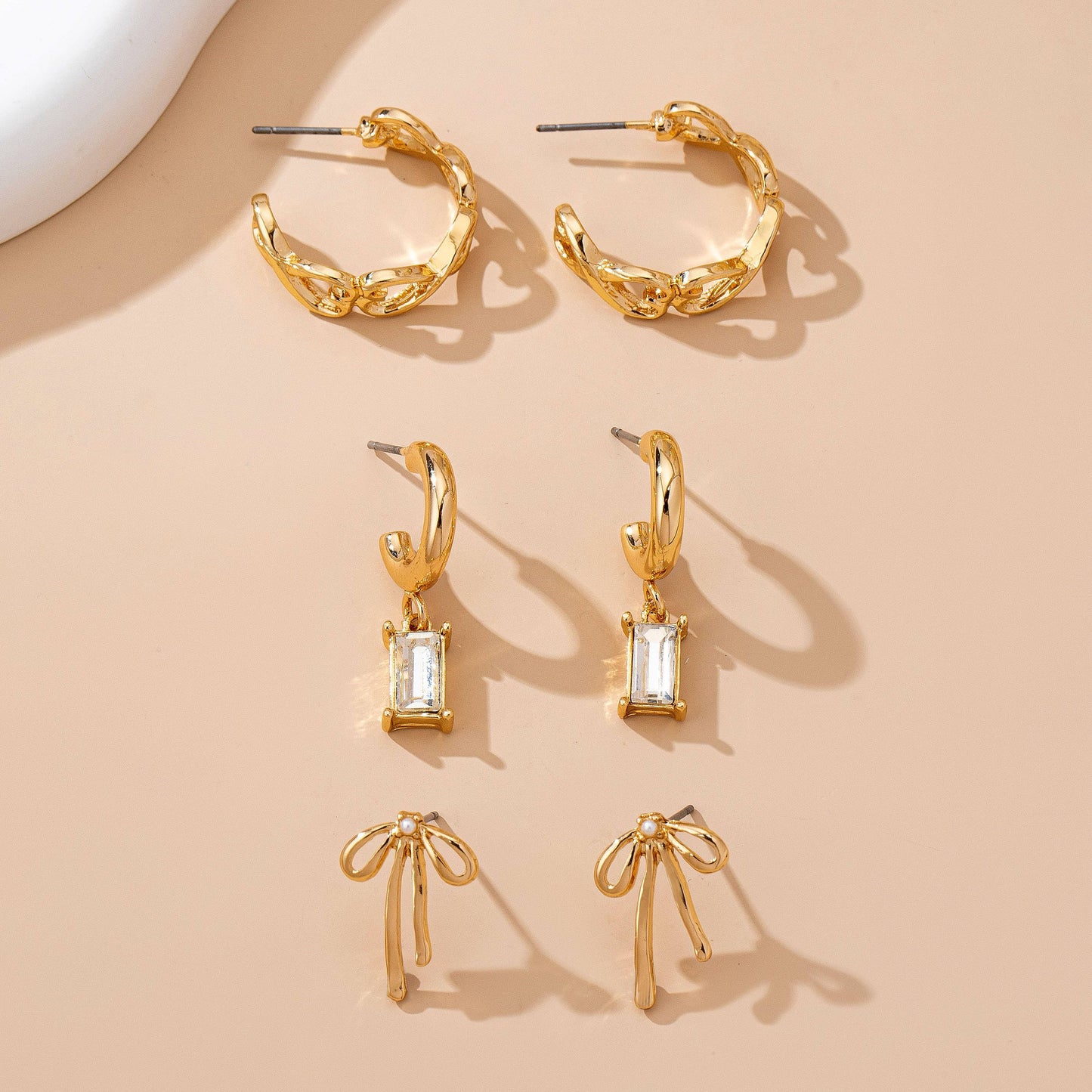 Bow Trio Earring Set
