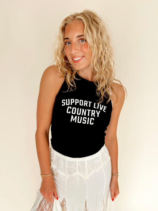 Support Live Country Music Tank Top