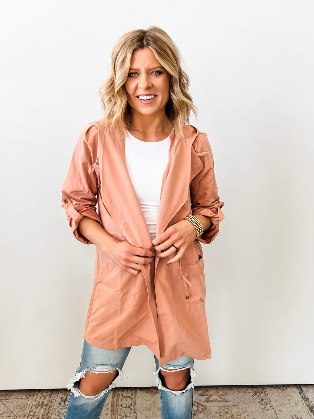 Clay Hooded Lightweight Jacket