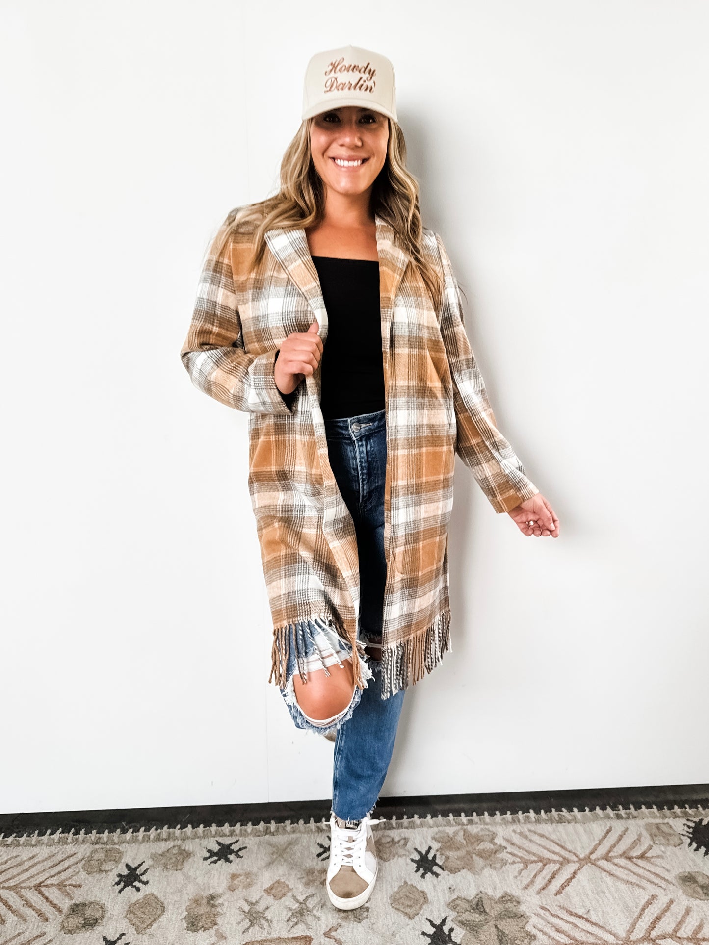 Plaid Fringe Duster