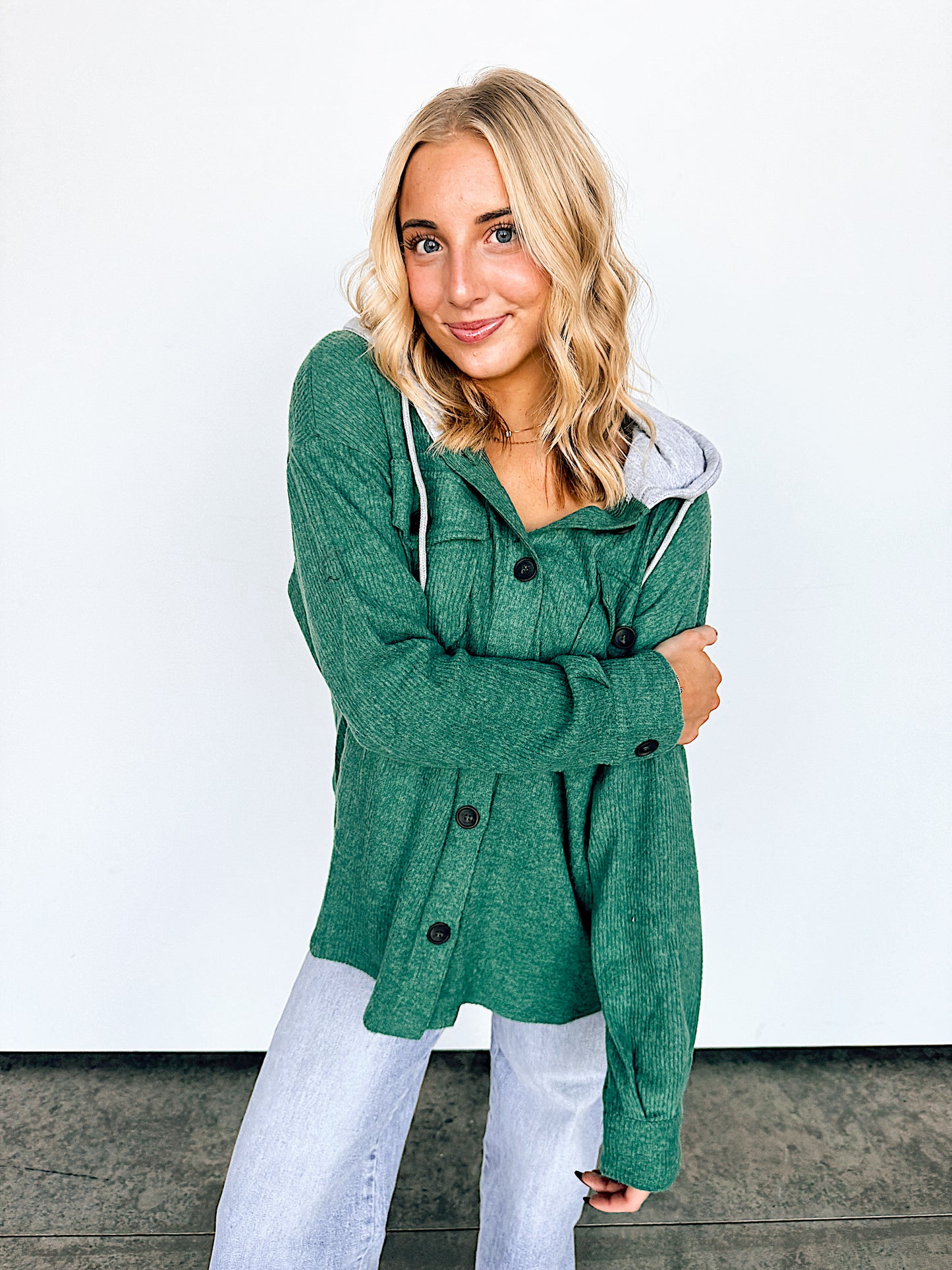 Hunter Green Hooded Jacket