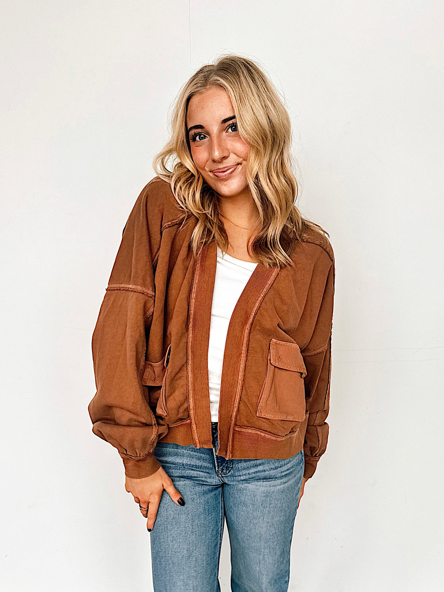 Camel Cardigan Top