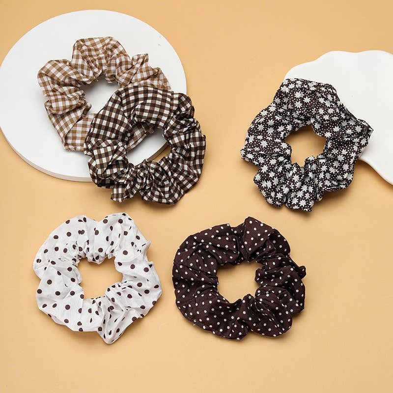 Mixed Print Scrunchies