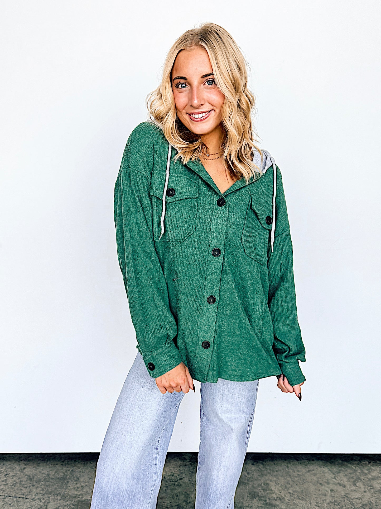 Hunter Green Hooded Jacket