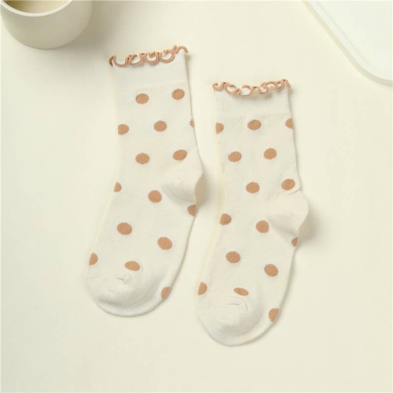 Ruffled Polka Dot Socks {2 colors}