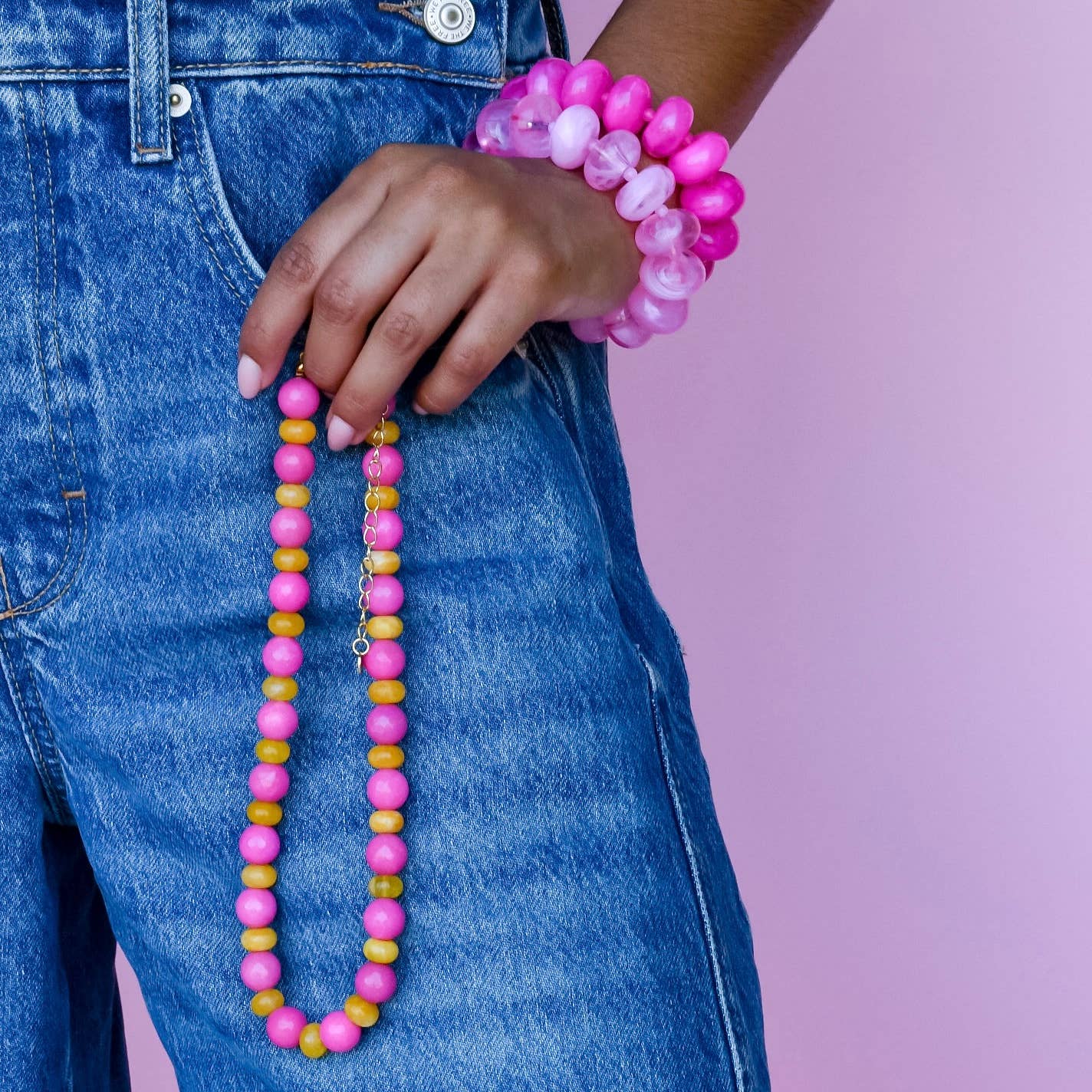 Blush Berry Beaded Necklace