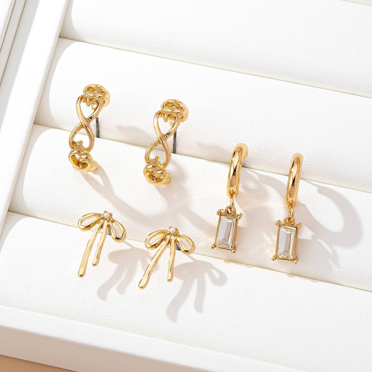 Bow Trio Earring Set