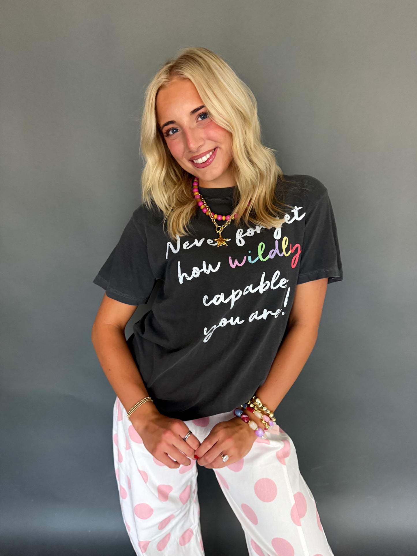 Charcoal “You are Wildly Capable” Tee