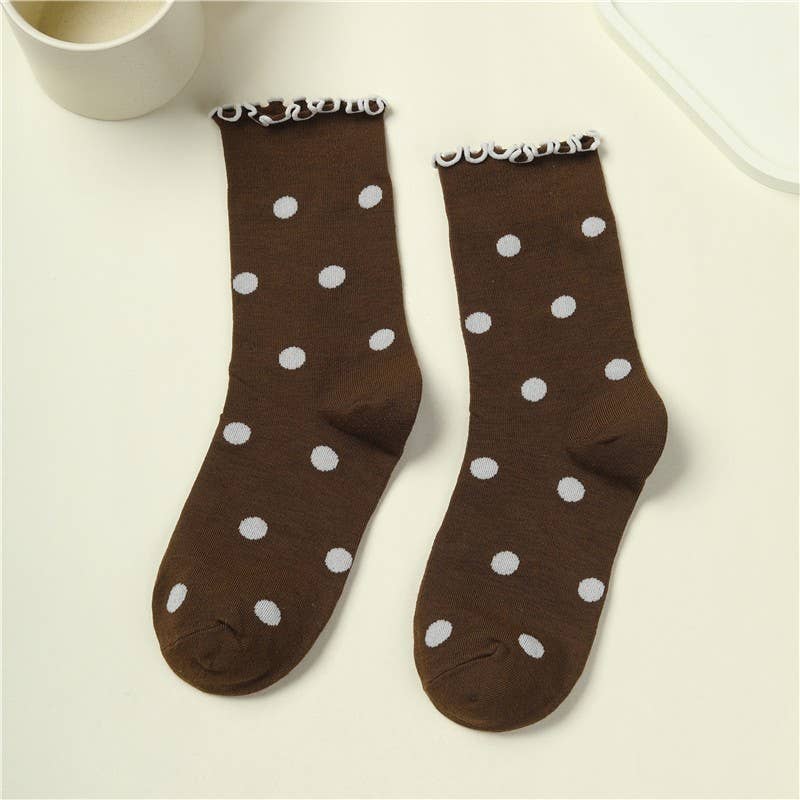 Ruffled Polka Dot Socks {2 colors}