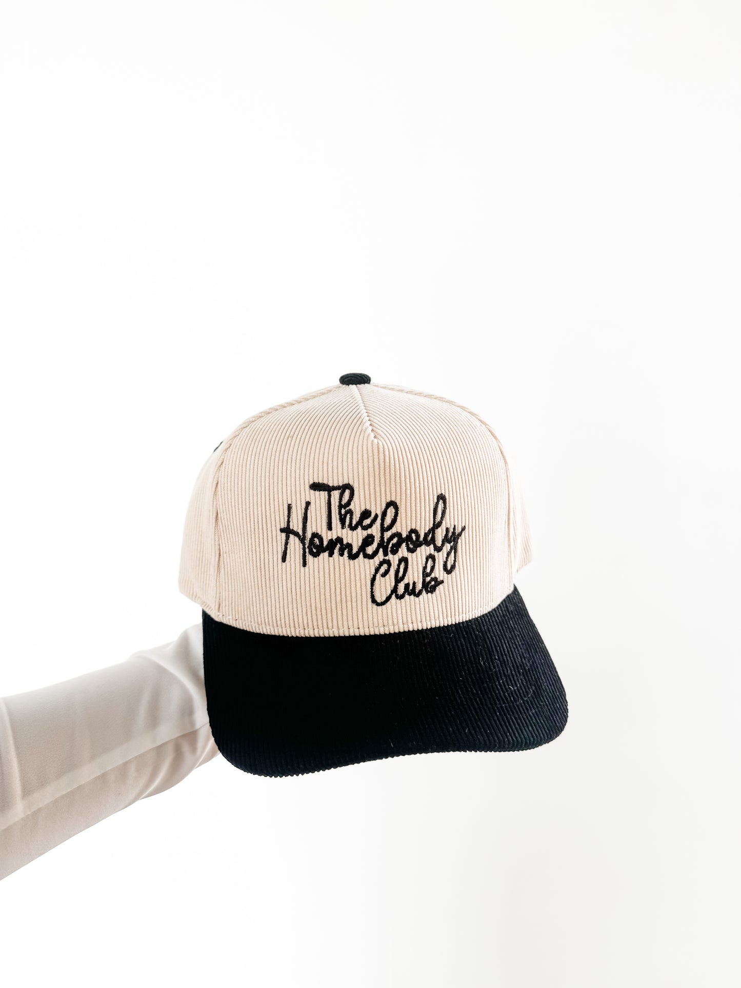 “The Homebody Club” Ribbed Corduroy Baseball Hat