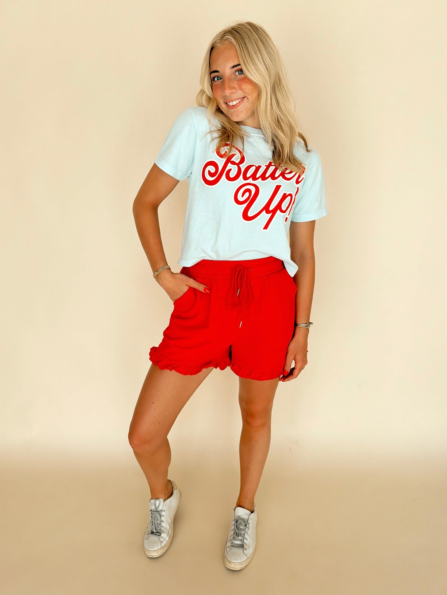 Light Blue ‘Batter Up’ Boxy Tee