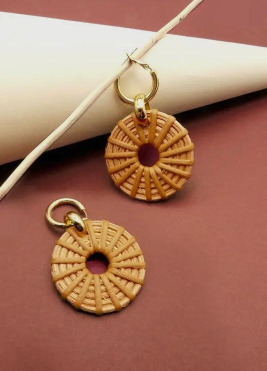 Raffia Hoop Earrings
