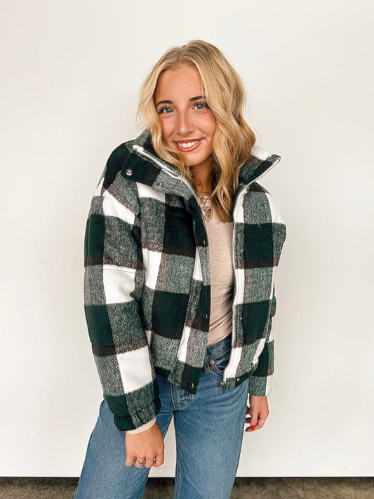 Hunter Green Plaid Jacket