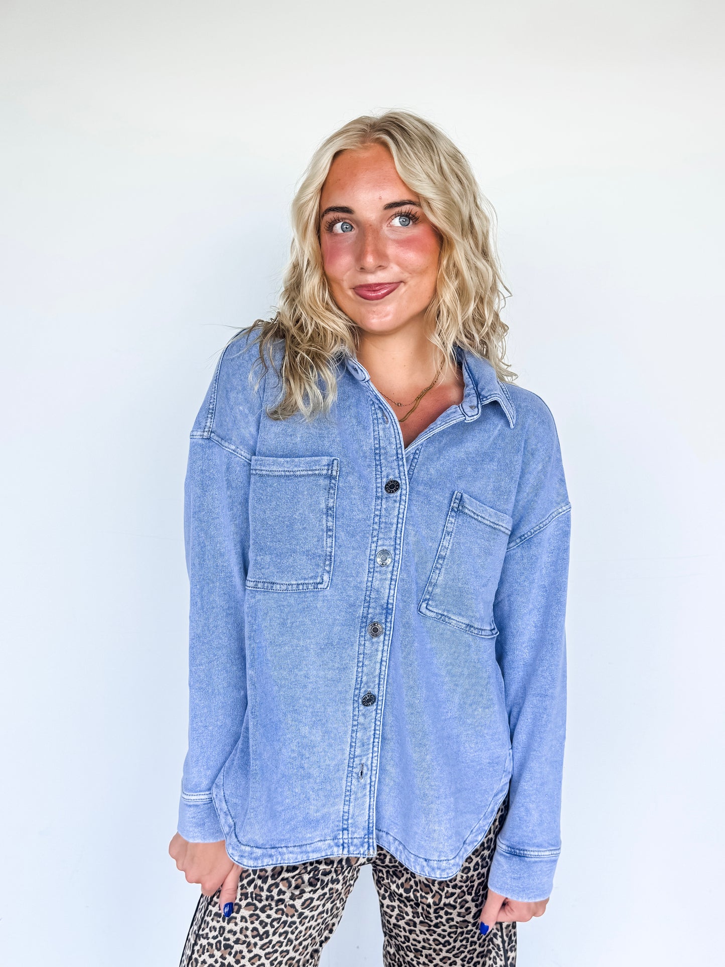 Light Denim Oversized Jacket