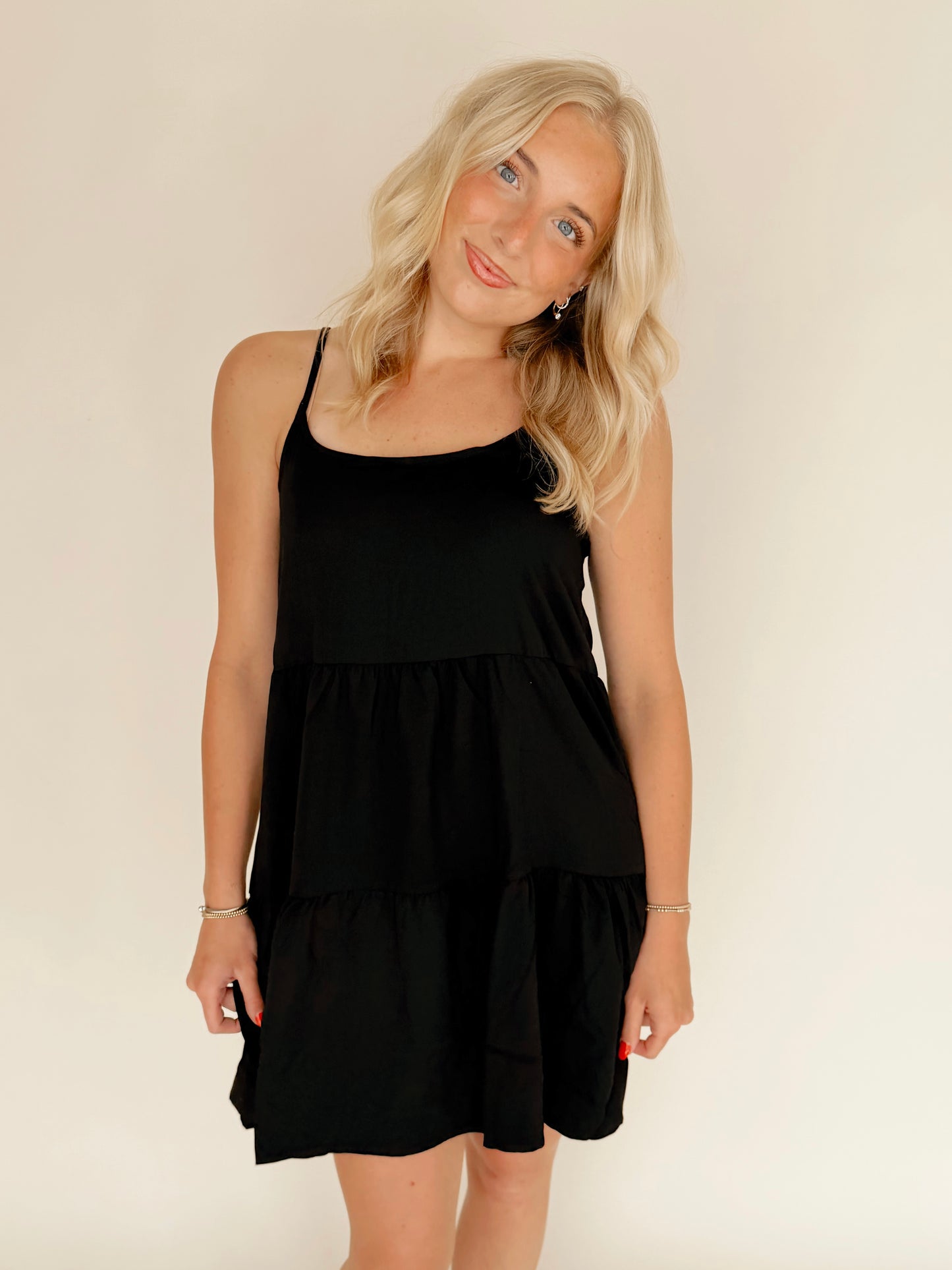 Tiered Strappy Dress (2 Colors)