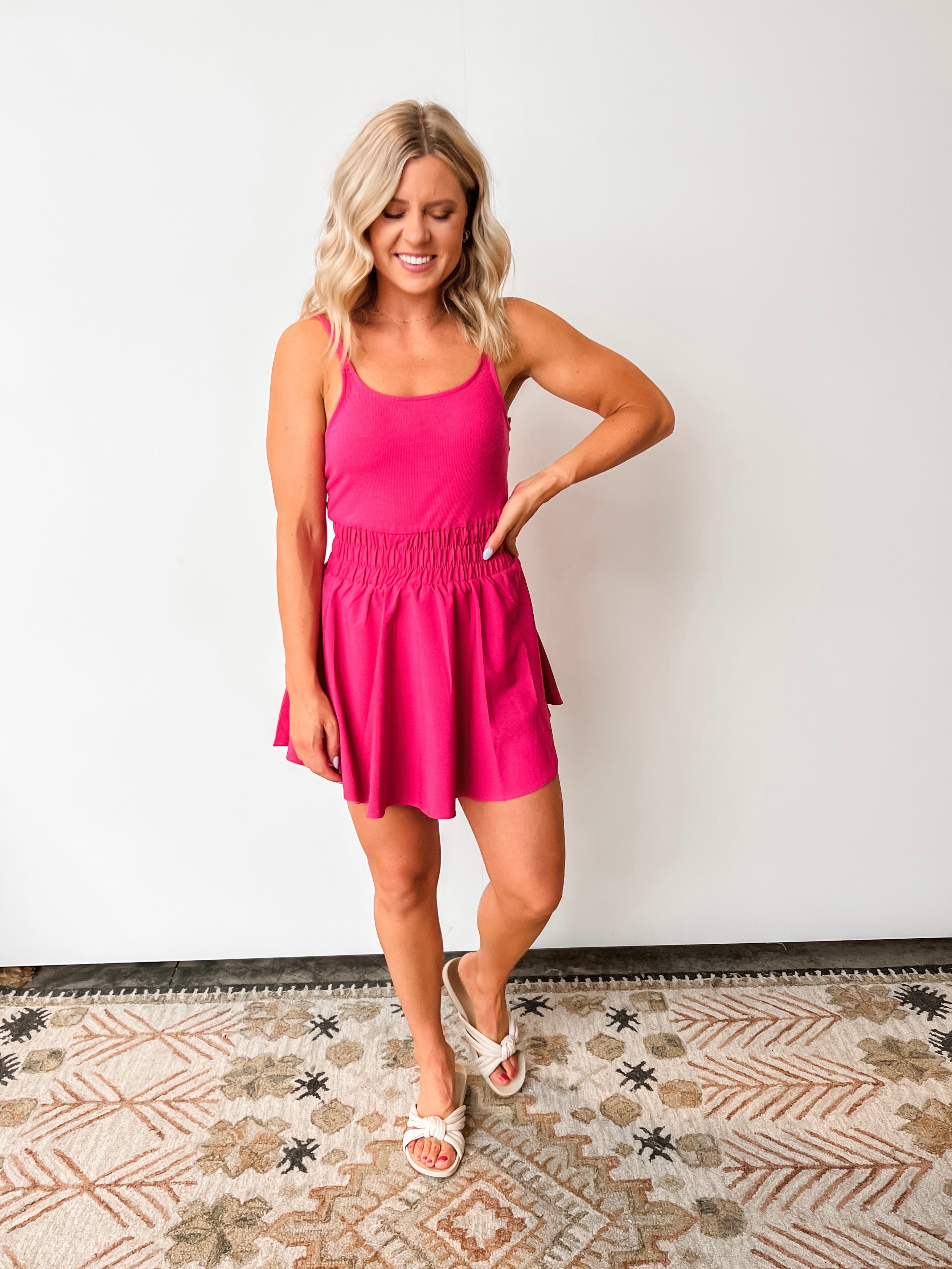 ‘Bright Pink’ Athletic Skort Dress