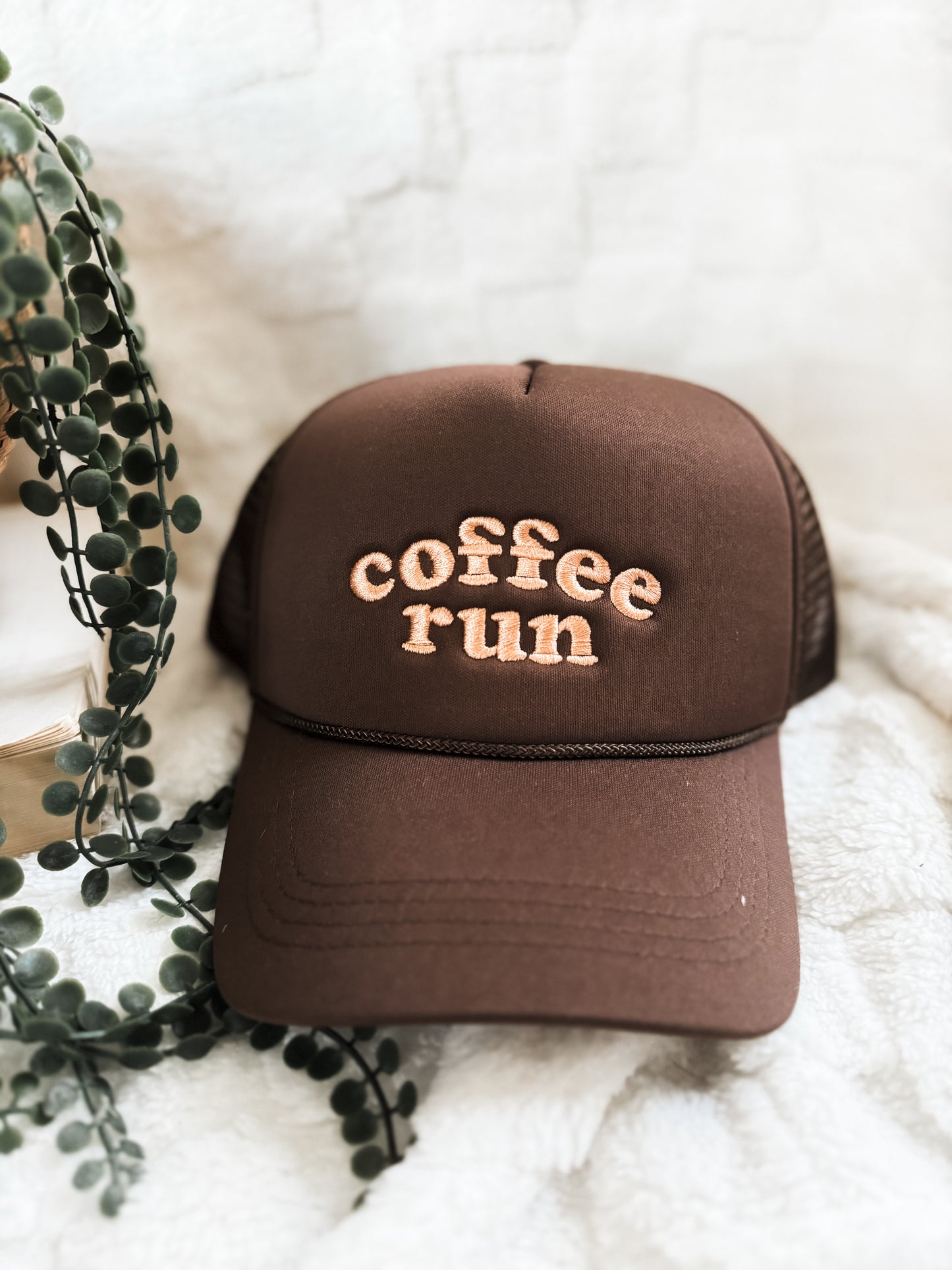 Brown ‘Coffee Run’ Trucker Hat