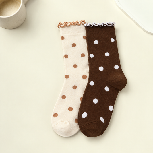Ruffled Polka Dot Socks {2 colors}