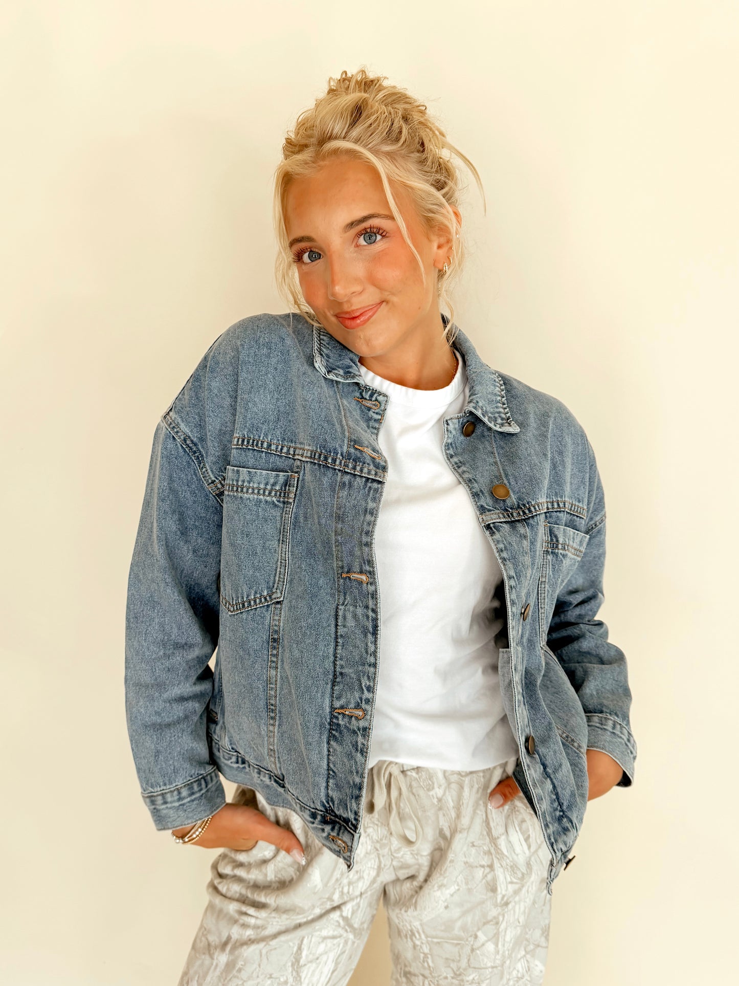 Boxy Denim Trucker Jacket