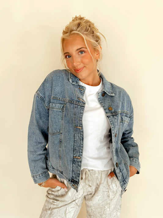 Boxy Denim Trucker Jacket