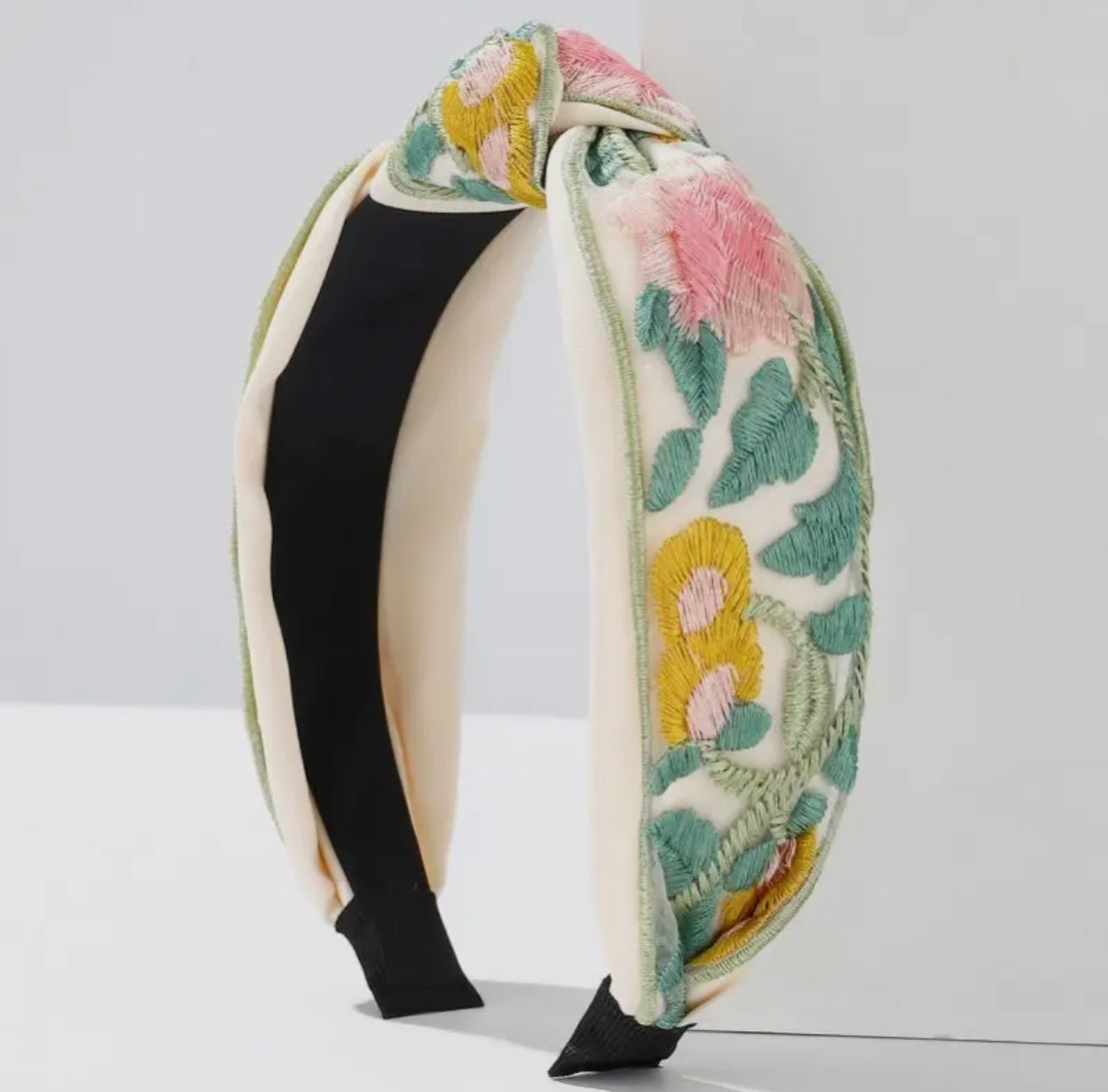 Floral Embroidered Headband