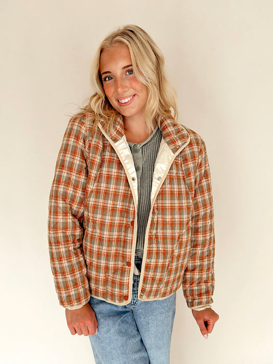 Vintage Plaid Quilted Jacket