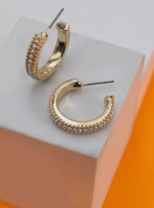 Pearl Studded Dainty Earrings