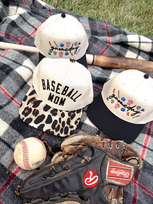 ‘Baseball Mom’ Leopard Hat