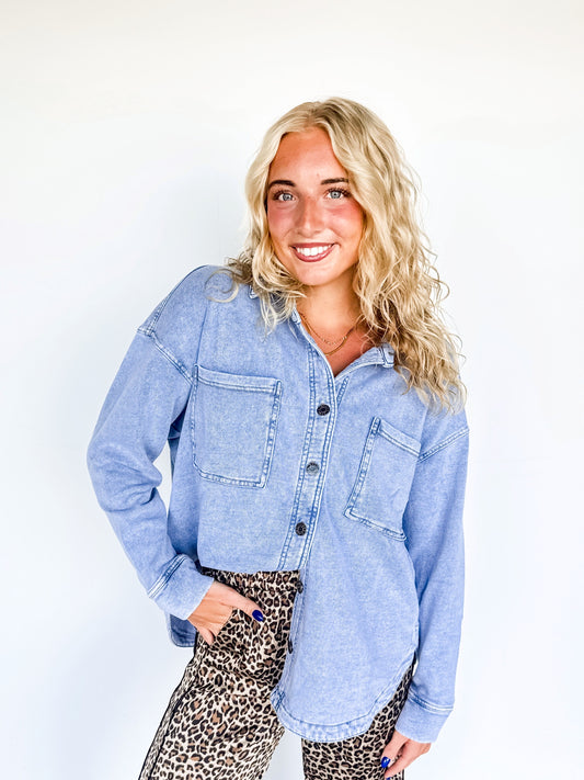 Light Denim Oversized Jacket