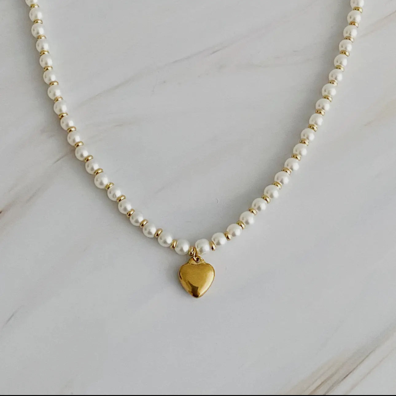 Pearl & Heart Necklace