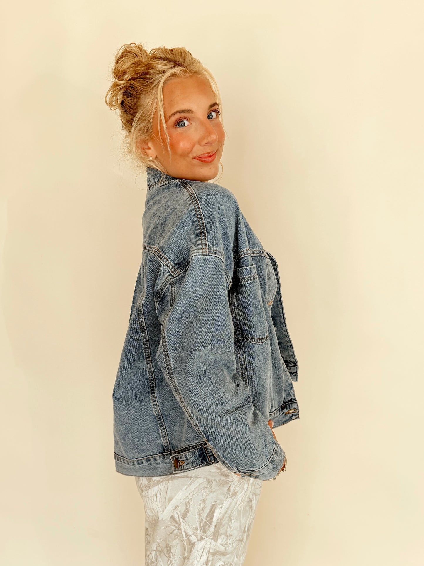 Boxy Denim Trucker Jacket