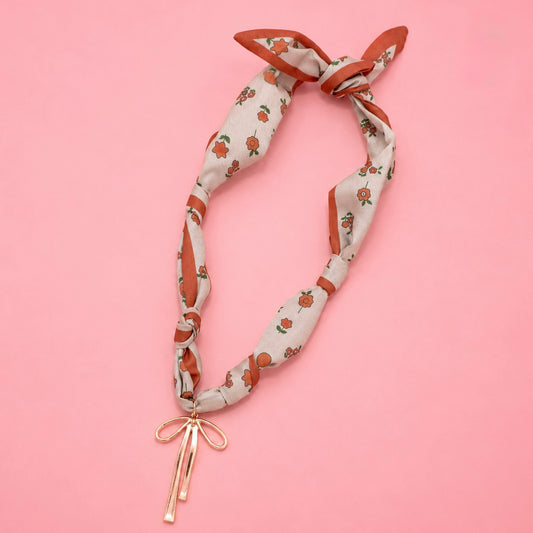 Printed Scarf Necklace