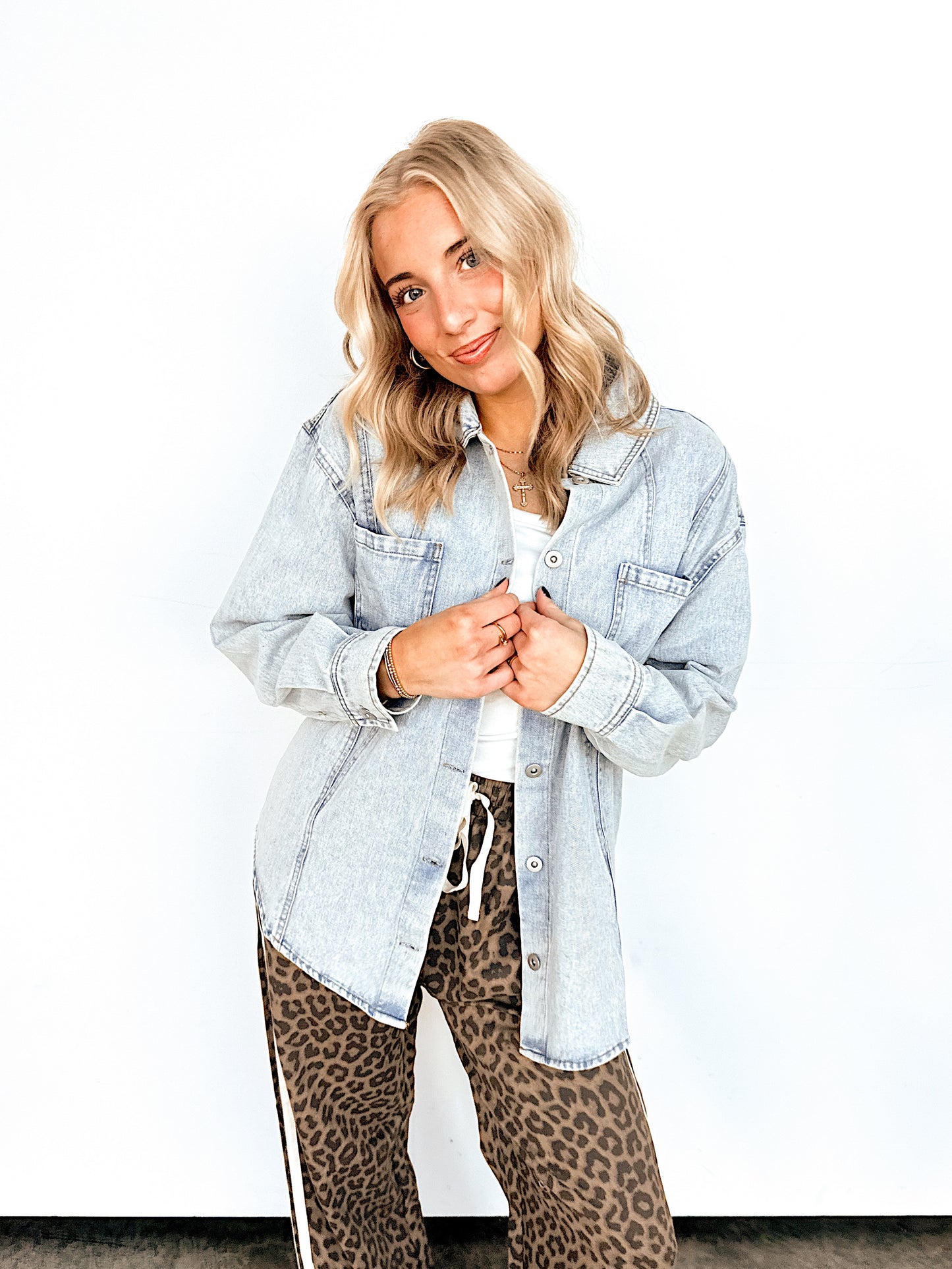 Light Denim Shirt Jacket