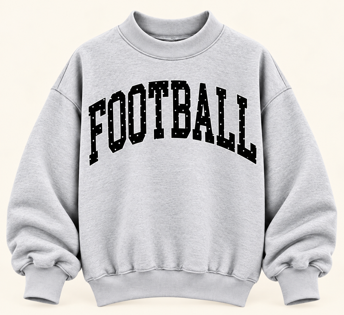 PREORDER ‘Football’ Polka Dot Detail Mockneck