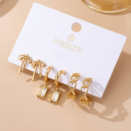 Bow Trio Earring Set